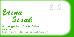 edina sisak business card